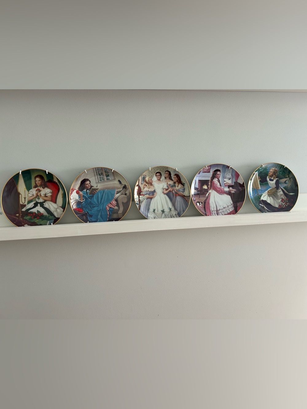 Danbury Mint Little Women Collector Plates Set of 5 Meg Jo Beth Amy Wedding 1990